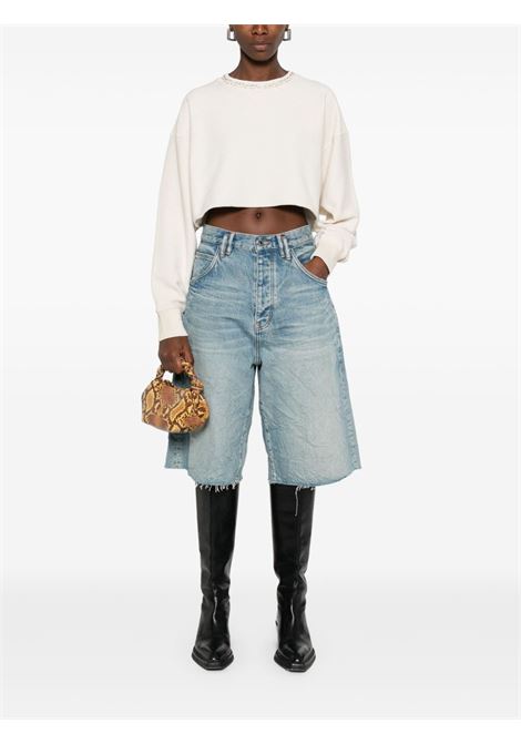 White cropped sweatshirt Golden goose - women GOLDEN GOOSE | GWP02203P00212211616